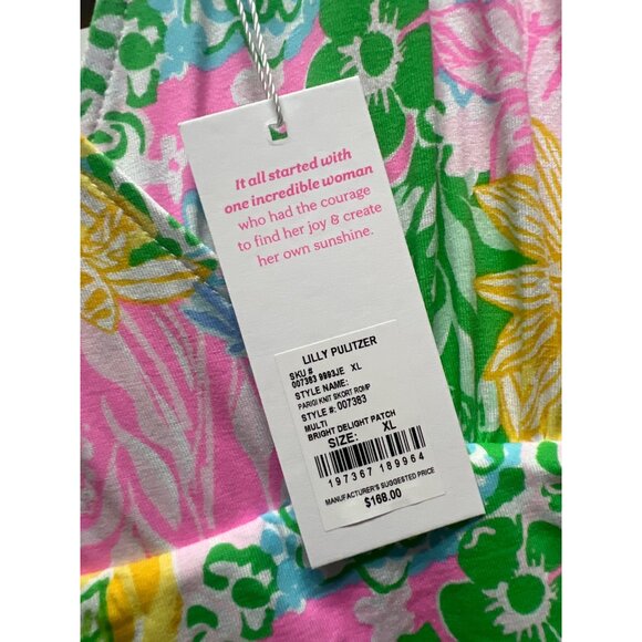 Lilly Pulitzer NWT Parigi Knit Green Yellow Pink Floral Romper Dress - Picture 6 of 9